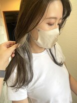ミルヘアデザイン(mil hair design)&nbsp;ミルクティーベージュダブルカラーケアブリーチインナーカラー