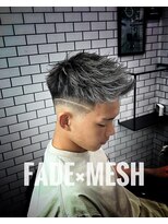 トップバイスリーナイン(TOP by THREE NINE)&nbsp;ホワイトメッシュ×スキンフェード