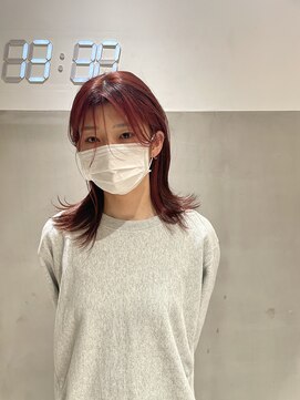 IJK 表参道 ゆずる指名【ボルドーレッドレイヤースタイル】