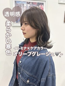 ロックス バイ マグ 松本(rocks BY MAG) イエべイルミナカラーケアカラー透明感オリーブグレージュ