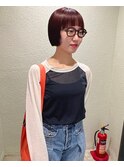 ミニボブ×ワイドバング