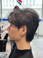 ニュアンスパーマダウンパーマ黒髪韓国マッシュフェザーパーマ