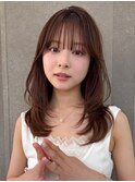 韓国レイヤーカット/フェイスレイヤー/前髪/韓国風バング