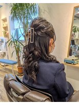 ももいろかぶとむし 【入園式】親子で可愛く。上品ハーフアップ