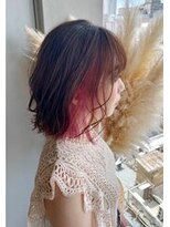 イロ ジェイアール JR奈良店(IRO) 春のピンクインナーカラー/くびれヘア/イヤリングカラー