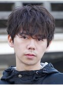 大分シャドウパーマメンズカットラウンドマッシュツーブロック