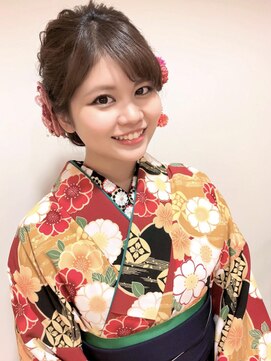 成人式 振袖 卒業式 袴 ヘアアレンジ ルーズ ダウンスタイル