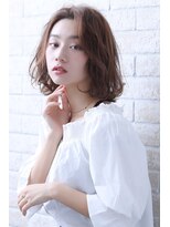 ヘアーアートシフォン 川口東口店(hair art chiffon)&nbsp;イルミナカラー,デザインカラー&無造作カールの丸みショート