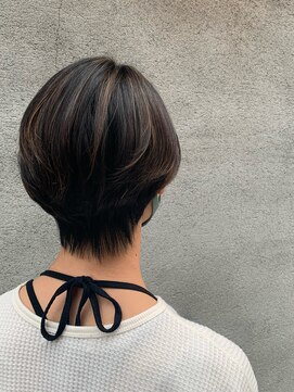 スイート ヘアデザイン(Suite HAIR DESIGN) 小顔みせ★暗髪×大人かわいい前下がりナチュラルショート