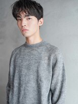 黒髪/ニュアンスマッシュ/表参道メンズパーマ/ツーブロック/30代