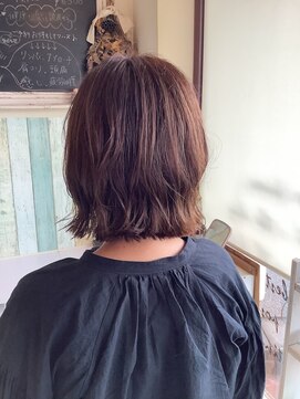 リエットヘア(Lie et.hair) ナチュラルボブ×切りっぱなしボブ＊ブラウンベージュ
