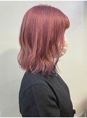ダブルカラーピンクベージュケアブリーチハイトーン髪質改善