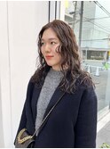 CAF FUKO ロングパーマ/アッシュベージュカラー/大阪/心斎橋