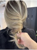 これぞ海外風コントラストバレイヤージュ_contrast blond_