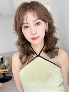 サンド 名古屋(sand) ボブ/レイヤーカット/髪質改善/ウェットヘア/オリーブベージュ