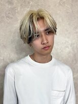 毛流れセンターパート×デザインカラー