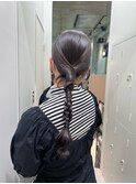 タイト編みおろしヘアセット