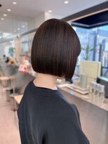 ロンドシエル 横浜(Lond ciel)&nbsp;切りっぱなしボブ×髪質改善縮毛矯正×小顔前髪カット