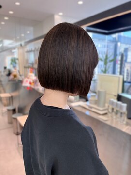 ロンドシエル 横浜(Lond ciel) 切りっぱなしボブ×髪質改善縮毛矯正×小顔前髪カット