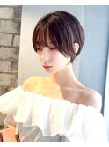 ウェーブミディアム似合わせカットメルティカラーショート/柏柏