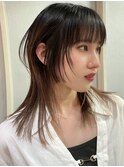 ミディアムレイヤーにナチュラルな姫カット♪