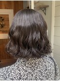 似合わせボブパーマ 切りっぱなしボブ ニュアンスパーマ 透明感