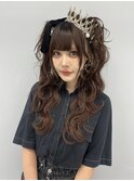盛り髪ツイン
