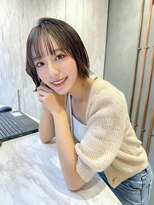 ロンドリゼル 札幌(Lond RiseL)&nbsp;オリーブグレー/前髪/ボブ/マロンベージュ/レイヤーカット/小顔