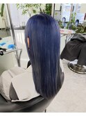 ダメージレスブリーチとブルーシルバーグラデーション