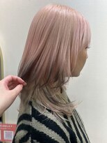フェイス 石川町 (FACE) 春人気!ピンクベージュ×裾カラーのレイヤー/ルーツ