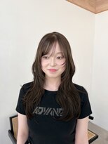 オルセン(OLSEN) レイヤー/ミディアム・ロング/20代/顔周り/ブラウンベージュ