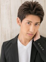 モッズヘア メン 上尾東口店(mod's hair men)&nbsp;アップバング爽やかダークブラウン短髪アクティブショートa上尾