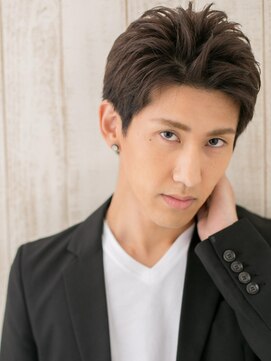 モッズヘア メン 上尾東口店(mod's hair men) アップバング爽やかダークブラウン短髪アクティブショートa上尾
