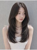 レイヤーカットカーテンバング顔まわりカット