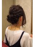大人かわいい編み込みアップ￥5500
