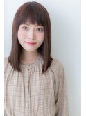 大人かわいい厚めバング前下がりセミディトZ浦和20代30代40代