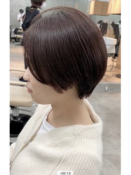 ソーコ 渋谷(SOCO) 大人かわいいピンクブラウンハンサムショートボブ（徳竹）