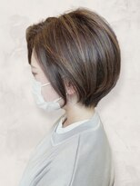 ウェイク ヘアー メイク(wake hair make) 30代40代大人ハイライトボブｘ小顔カット丸みショート