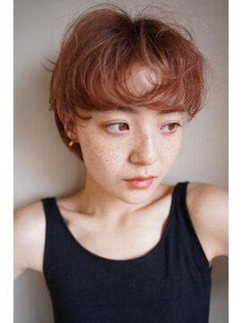 リノショアーズ ショウナン 辻堂店(RinoShores SHONAN) 大人可愛いアプリコットセンターパート外国人風カラーブリーチ