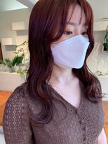 アース コアフュールボーテ 国分寺店(EARTH coiffure beaute) シースルーバング/巻き髪/ピンクバイオレッド