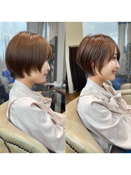 バンプ ギンザ(BUMP GINZA) 白髪ぼかしハイライト/絶壁解消/ひし形大人ショートボブ/聖