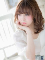 クオーレ ヘア アンジュ 水戸店(CUORE HAIR ange)&nbsp;水戸/イルミナカラー/前髪/インナーグレージュ/ピンクベージュc