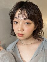 パーク(PARK)&nbsp;【PARK】ラベンダーブラウン×ニュアンスくびれボブ