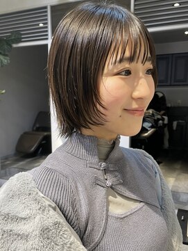 フィルムス 表参道(FILMS) レイヤーカット/ウェットへア/オリーブベージュ/表参道