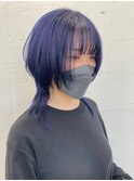 JILL STUDIO ウルフカット/ブルーパープル