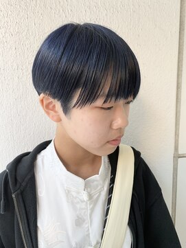 ミクマル(micmal) 透明感カラー★20代30代ダブルカラーブリーチネイビーブルー