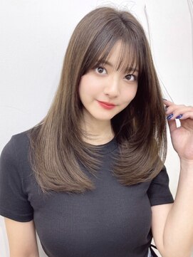 ハニーシブヤ(HONEY shibuya) 小顔前髪　イメチェンレイヤー　ミントグレージュ