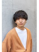 ダークアッシュ/カルマパーマ/アッシュブラック[メンズ/池袋]
