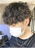 横浜西口メンズマッシュ波巻きパーマツイストパーマメンズパーマ