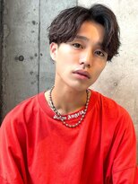 センターパートニュアンスパーマワンカールパーマコンマヘア韓国